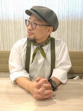 「アイテム（キャスケット）」を使った、monk_hair_designさん（メンズ・160cm）の秋コーディネート