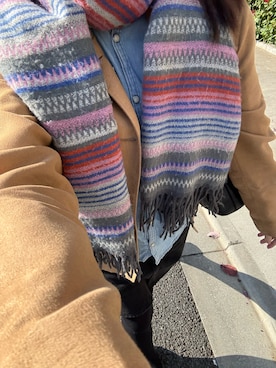 「アイテム（デニムスカート）」を使った、あかねさん（レディース・153cm・10代）の秋コーディネート