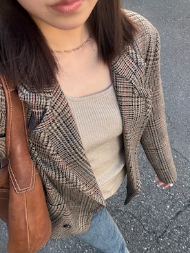 「アイテム（セットアップ）」を使った、あかねさん（レディース・153cm）の秋コーディネート