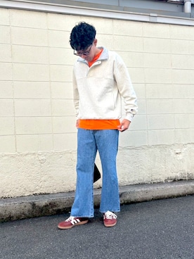 「Champion（チャンピオン）のアイテム」を使った、Ryさん（メンズ・175cm）の秋コーディネート