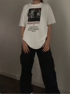 「H&M（エイチ・アンド・エム）のアイテム（カーゴパンツ）」を使った、ballmoeさん（レディース・158cm）の夏コーディネート