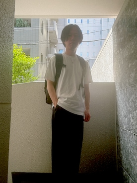「EMMA CLOTHES（エマクローズ）のアイテム」を使った、Atsushiさん（メンズ・168cm）の夏コーディネート