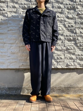 「sunsea」｜「アイテム（ジャケット/アウター）」を使った、saku vanpeltさん（メンズ・171cm）の冬コーディネート