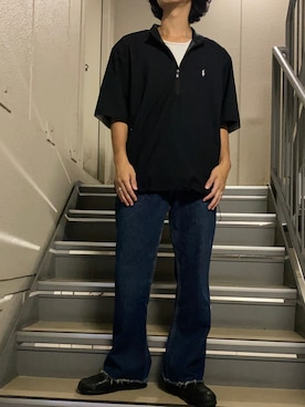 「SAS（エスエーエス）のアイテム（スニーカー）」を使った、saku vanpeltさん（メンズ・171cm）の夏コーディネート