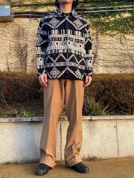 「SAS（エスエーエス）のアイテム（スニーカー）」を使った、saku vanpeltさん（メンズ・171cm）の冬コーディネート