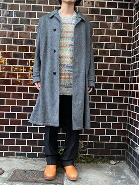 「sunsea」｜「アイテム（ジャケット/アウター）」を使った、saku vanpeltさん（メンズ・171cm）の冬コーディネート