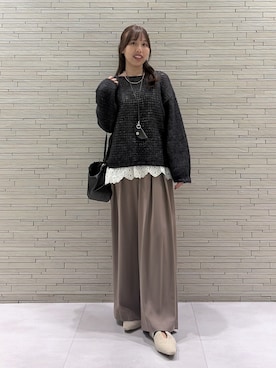 「DouDou（ドゥドゥ）のアイテム（パンツ）」を使った、doudousoraさん（レディース・158cm）の秋コーディネート