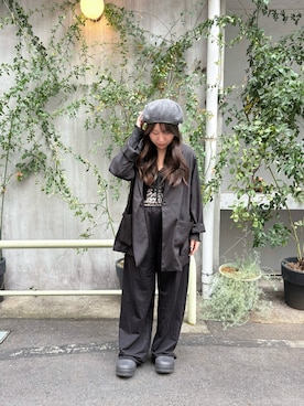 「アイテム（ハンチング/ベレー帽）」を使った、momoさん（レディース・150cm）の秋コーディネート