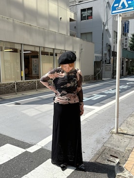 「アイテム（ハンチング/ベレー帽）」を使った、ももかさん（レディース・150cm）の夏コーディネート
