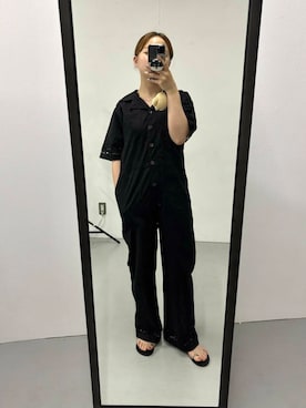 「URBAN RESEARCH Sonny Label（アーバンリサーチサニーレーベル）のアイテム（オールインワン・サロペット）」を使った、みずぐちさん（レディース・153cm）の夏コーディネート