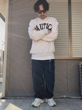 「アイテム（ピアス（片耳用））」を使った、ムックさん（メンズ・174cm・40代）の秋コーディネート