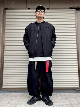 「アイテム（帽子）」を使った、ムックさん（メンズ・174cm）の冬コーディネート