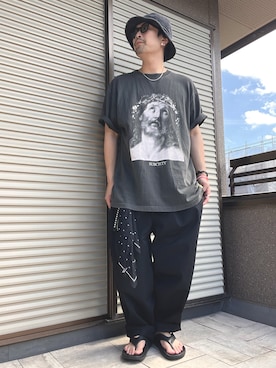 「アイテム（アクセサリー）」を使った、ムックさん（メンズ・173cm）の夏コーディネート
