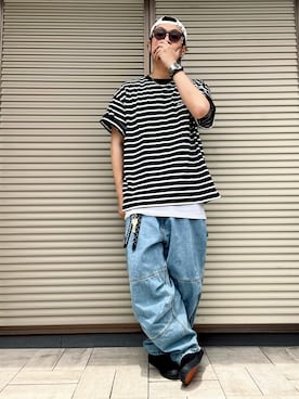 「Zoff（ゾフ）のアイテム」を使った、ムックさん（メンズ・173cm）の夏コーディネート
