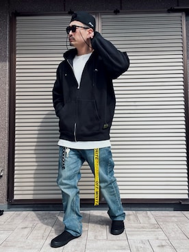 「improves（インプローブス）のアイテム」を使った、ムックさん（メンズ・174cm）の春コーディネート