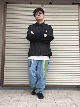 「FAT(エフエイティー)のアイテム」を使った、ムックさん(メンズ・174cm)の春コーディネート