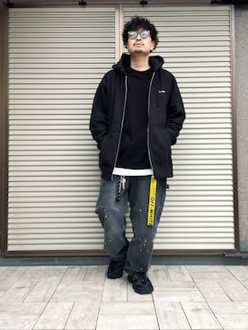 「Subciety（サブサエティ）のアイテム」を使った、ムックさん（メンズ・174cm）の冬コーディネート
