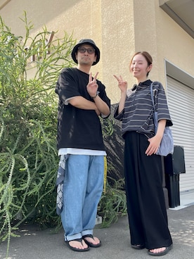「newhattan（ニューハッタン）のアイテム」を使った、ムックさん（メンズ・173cm）の夏コーディネート