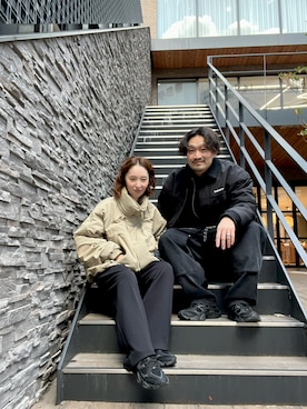 「アイテム（ダウンジャケット/コート）」を使った、ムックさん（メンズ・174cm）の冬コーディネート