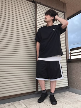 「GU（ジーユー）のアイテム」を使った、ムックさん（メンズ・173cm）の夏コーディネート
