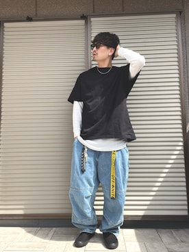 「VANS（バンズ）のアイテム（シューズ）」を使った、ムックさん（メンズ・174cm）の春コーディネート