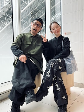 「アイテム（カーゴパンツ）」を使った、ムックさん（メンズ・174cm）の春コーディネート