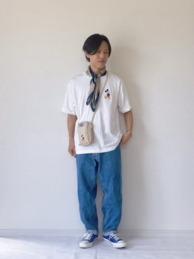 「ディズニーコーデ」｜ヨッピーさん（メンズ・165cm）の夏コーディネート