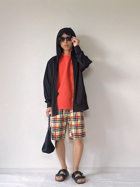 「アイテム（その他パンツ）」を使った、ヨッピーさん（メンズ・165cm）の夏コーディネート