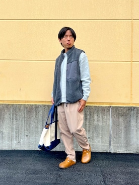「Arnold Palmer（アーノルドパーマー）のアイテム（ジャケット/アウター）」を使った、ヨッピーさん（メンズ・165cm）の秋コーディネート