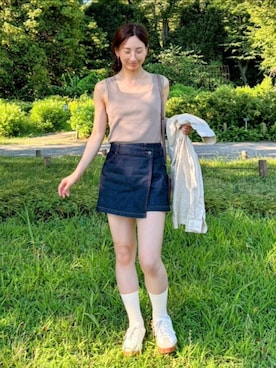 「アイテム（タンクトップ）」を使った、KIMIさん（骨格ウェーブ・レディース・164cm）の夏コーディネート