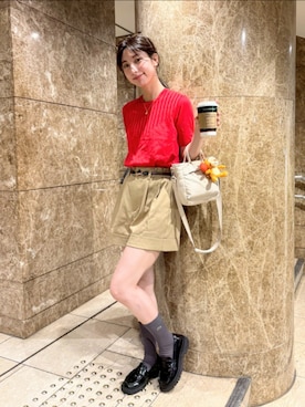 「LACOSTE（ラコステ）のアイテム」を使った、KIMIさん（レディース・164cm）の秋コーディネート