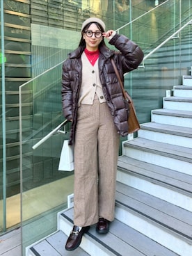 「PLST（プラステ）のアイテム」を使った、KIMIさん（レディース・164cm）の冬コーディネート