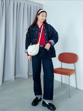 「アイテム（カチューシャ）」を使った、KIMIさん（レディース・164cm）の秋コーディネート