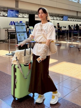 「frames RAY CASSIN（フレームスレイカズン）のアイテム」を使った、KIMIさん（レディース・164cm）の夏コーディネート