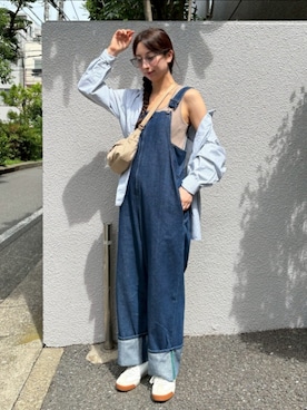 「アイテム（オールインワン・サロペット）」を使った、KIMIさん（骨格ウェーブ・レディース・164cm）の秋コーディネート