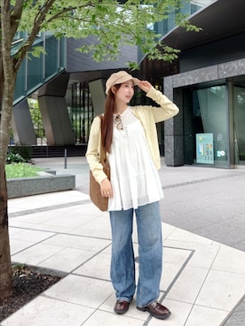 「GU（ジーユー）のアイテム（バッグ）」を使った、KIMIさん（レディース・164cm）の秋コーディネート