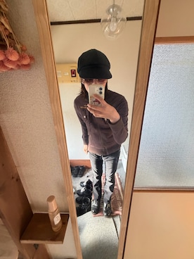 「アイテム（キャスケット）」を使った、せんのうさん（メンズ・174cm）の春コーディネート