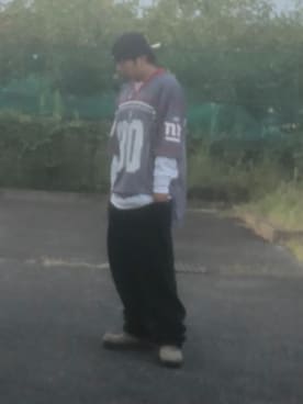 「NFL（ナショナルフットボールリーグ　）のアイテム」を使った、streetduckkingさん（メンズ・175cm）の秋コーディネート