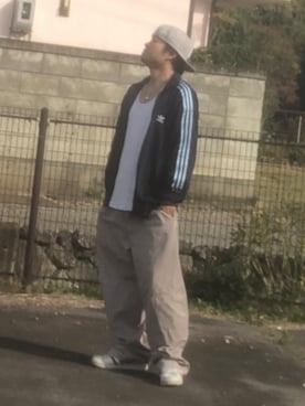 「アイテム（ジャージ）」を使った、streetduckkingさん（メンズ・175cm）の秋コーディネート