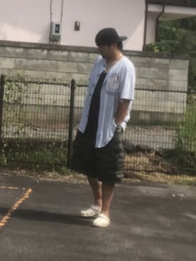 「アイテム（シャツ/ブラウス、シルバー系）」を使った、streetduckkingさん（メンズ・175cm）の秋コーディネート