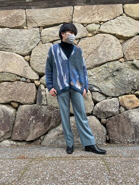 「DRIES VAN NOTEN（ドリスヴァンノッテン）のアイテム（スラックス）」を使った、shimo127さん（メンズ・171cm）の春コーディネート