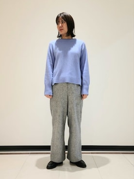 「水色」｜「アイテム（その他）」を使った、eriさん（レディース・164cm）の冬コーディネート