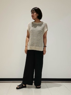 「イエベ」｜「アイテム（サロペット/オーバーオール）」を使った、eriさん（レディース・164cm）の夏コーディネート