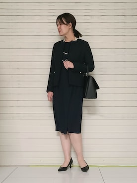 「セレモニーコーデ」｜「アイテム（その他）」を使った、eriさん（レディース・164cm）の冬コーディネート