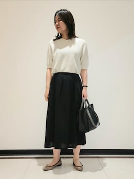 「ラメニット」｜「アイテム（その他）」を使った、eriさん（レディース・164cm）の夏コーディネート