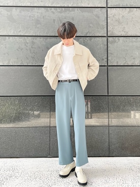 「爽やかコーデ」｜「アイテム（ブルゾン）」を使った、siraさん（メンズ・182cm）の春コーディネート