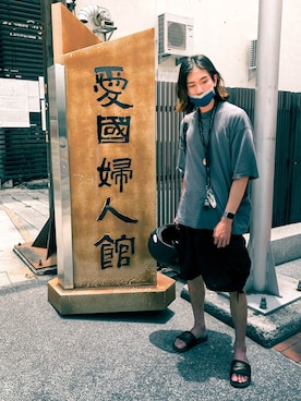 「oversize」｜Shaw Bradさん（メンズ・180cm）の夏コーディネート