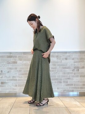 「Te chichi（テチチ）のTストラップサンダル（サンダル）」を使った、m   aさん（レディース・162cm）の夏コーディネート