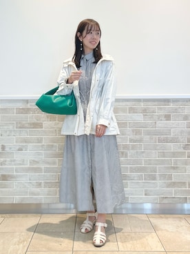「Te chichi（テチチ）のアイテム（シャツワンピース）」を使った、m   aさん（レディース・162cm）の春コーディネート