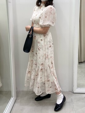 「水彩柄」｜yunaさん（レディース・157cm）の夏コーディネート